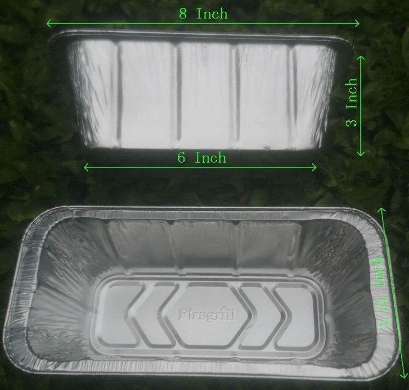 Firsgrill 30 Pack Professional Replacement Blackstone 17"22" 28" 30"36" Aluminum Foil tray Drip Pans Griddle Grease Cup Liners 8"L x 3.75" Wx 3"D - Image 5